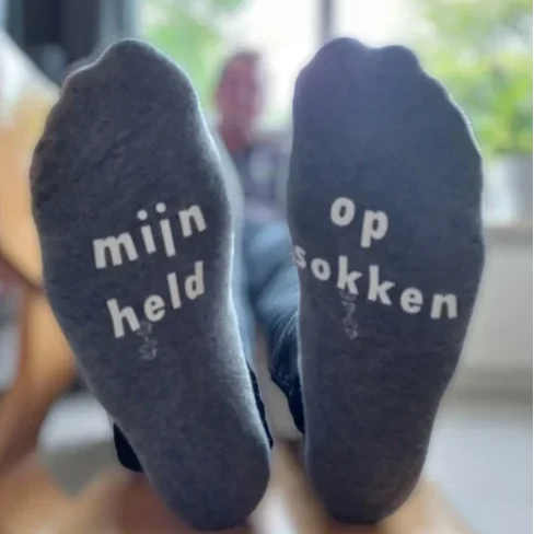 Vaderdagcadeautje - Sokken - mijn held op sokken