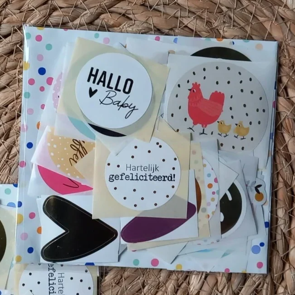 40 Cadeaustickers - Mix