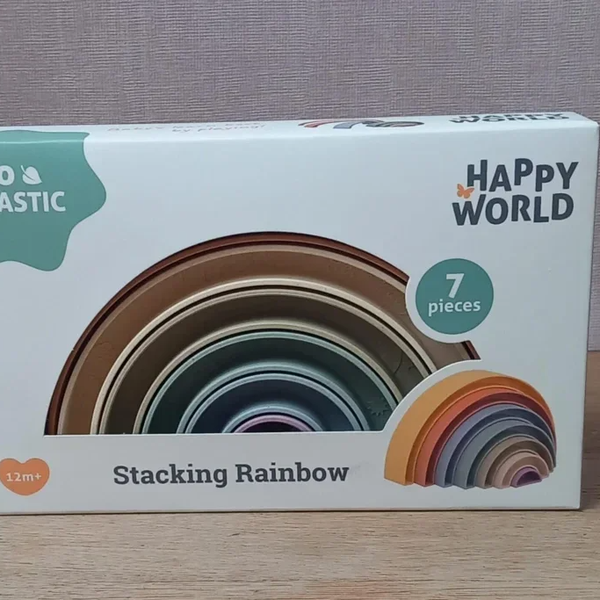 Stapelregenboog van Bioplastic