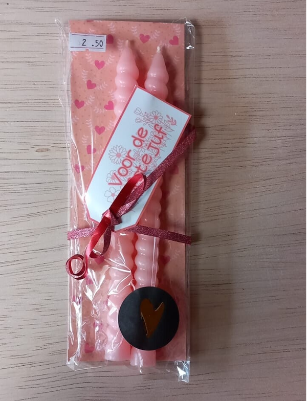 Bedankje voor de juf- Kaarsjes