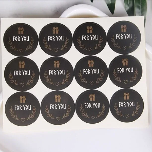 12 cadeaustickers - For You- Stickervel