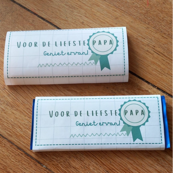 Printable- Chocoladewikkels- Cadeautje vaderdag