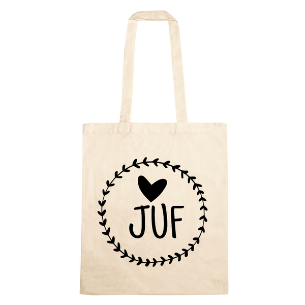 Katoenen tas juf- Bedankje einde schooljaar