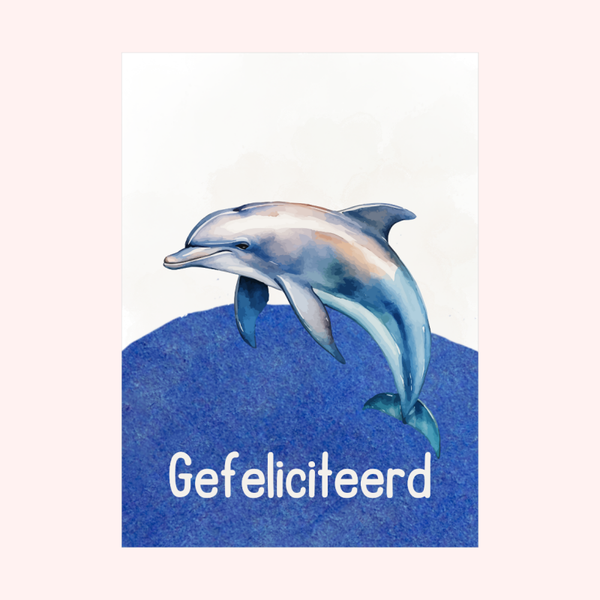 Wenskaart met Dolfijn