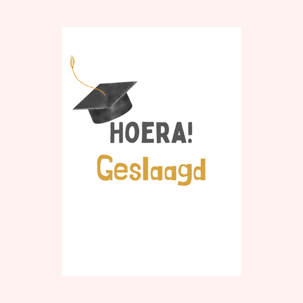 Geslaagdkaart met Afstudeerhoed