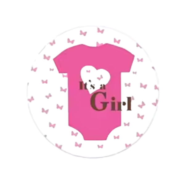 12 cadeaustickers - It's a Girl- Stickervel
