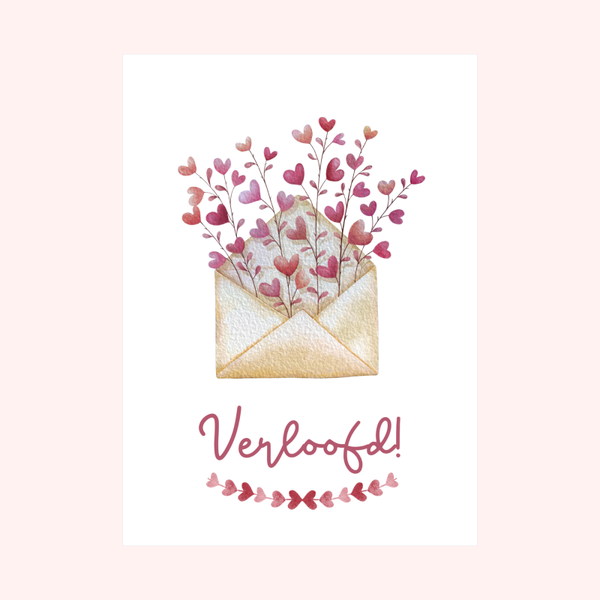 Wenskaart voor verloving