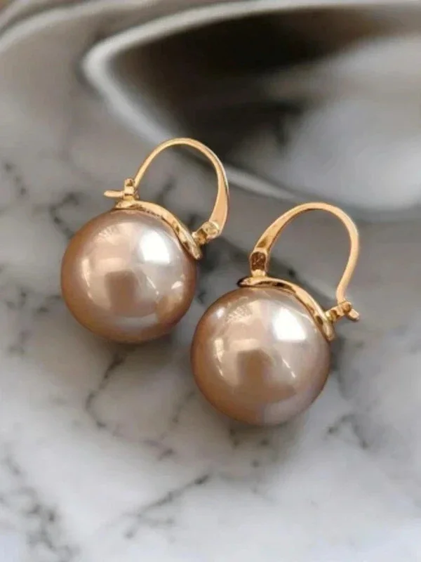 Boucles d’Oreilles Perle Dorée – Élégance Intemporelle & Raffinement