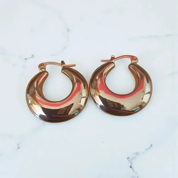 ✨ Boucles d’oreilles créoles dorées – Élégance intemporelle ✨