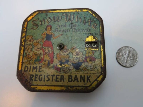 Walt Disney - Dime Register Bank - Snow White and the Seven Dwarfs - (1938)