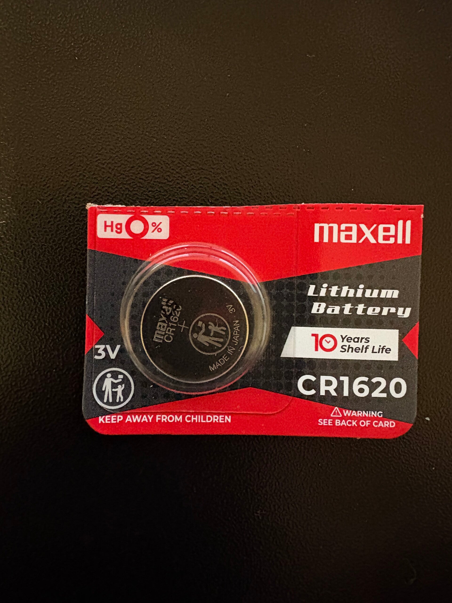 piles Maxell CR1620 VENDU A L' UNITE