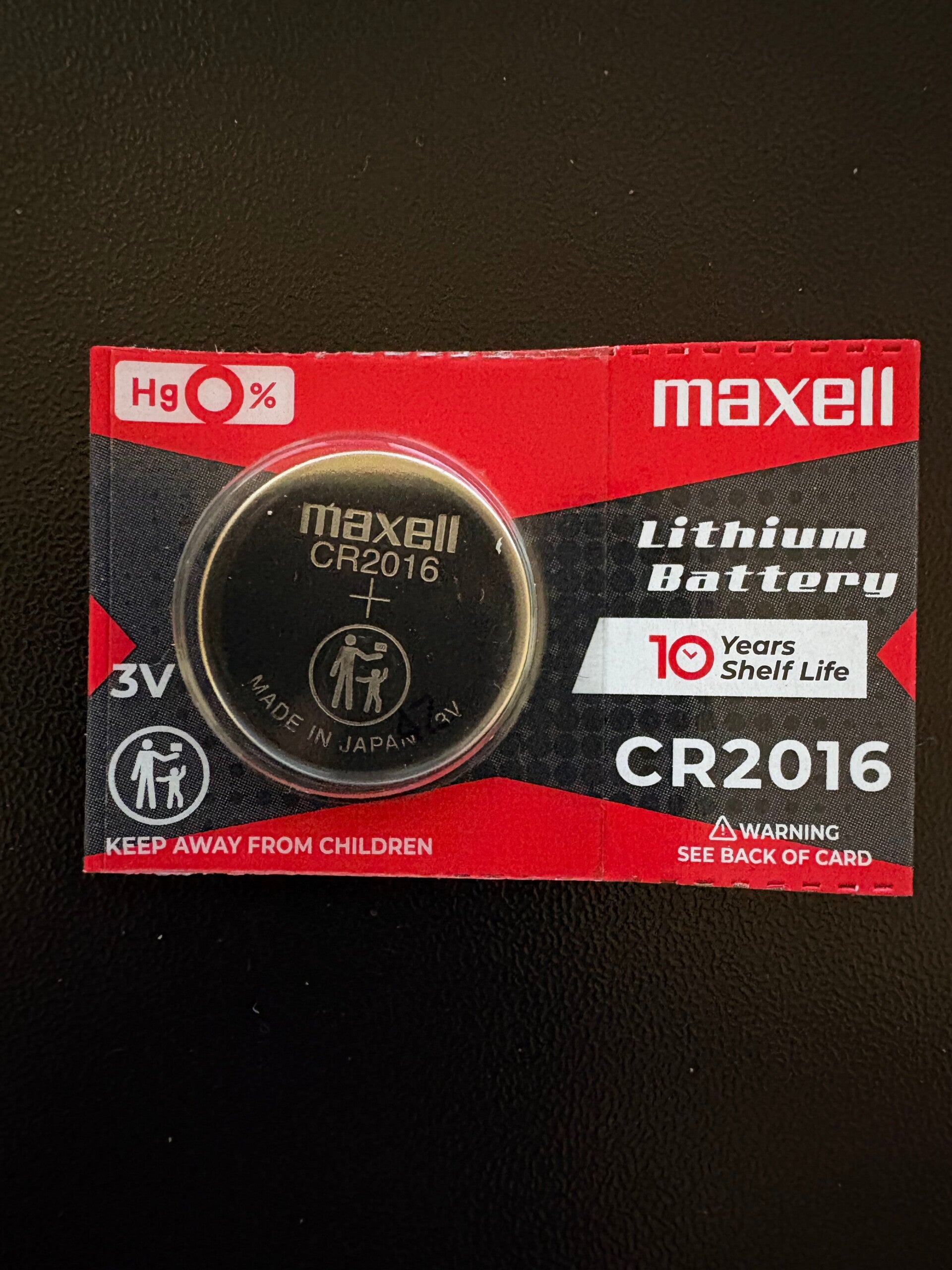 piles Maxell CR2016 VENDU A L' UNITE