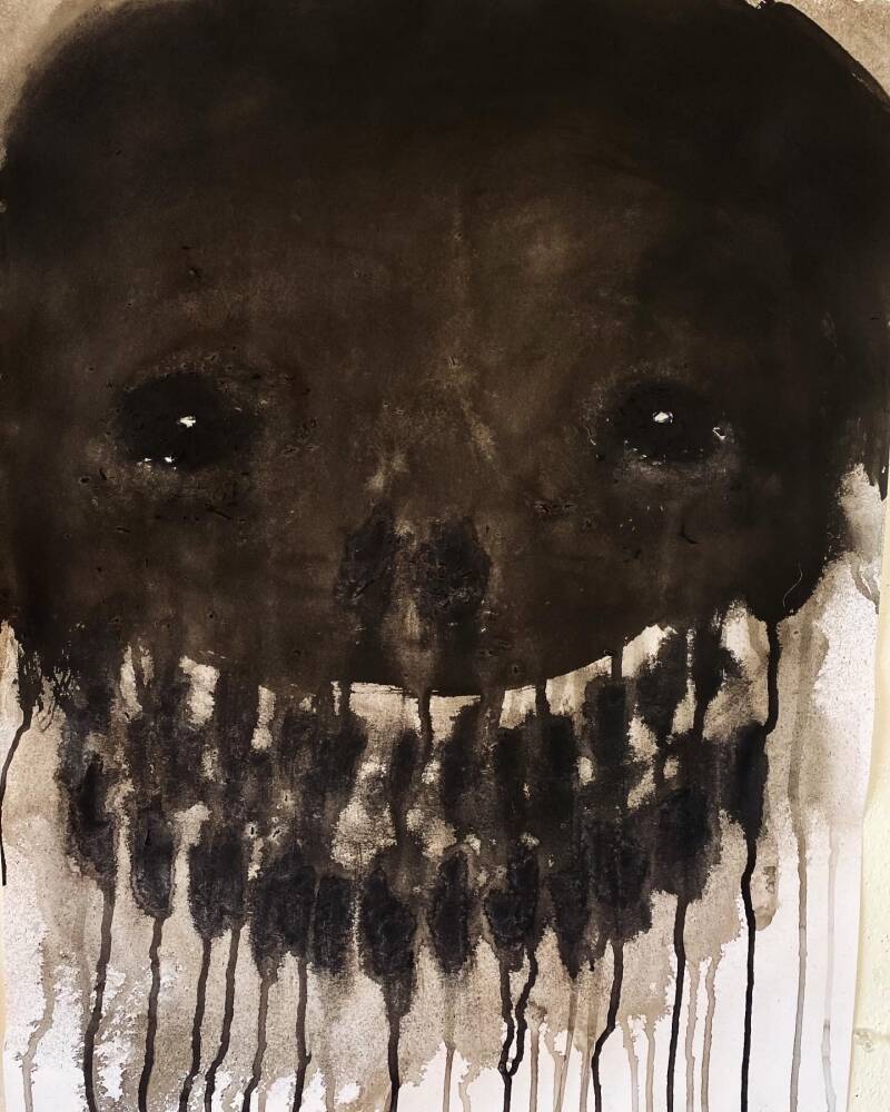 Clarie - Ink Wash 18' x 24"