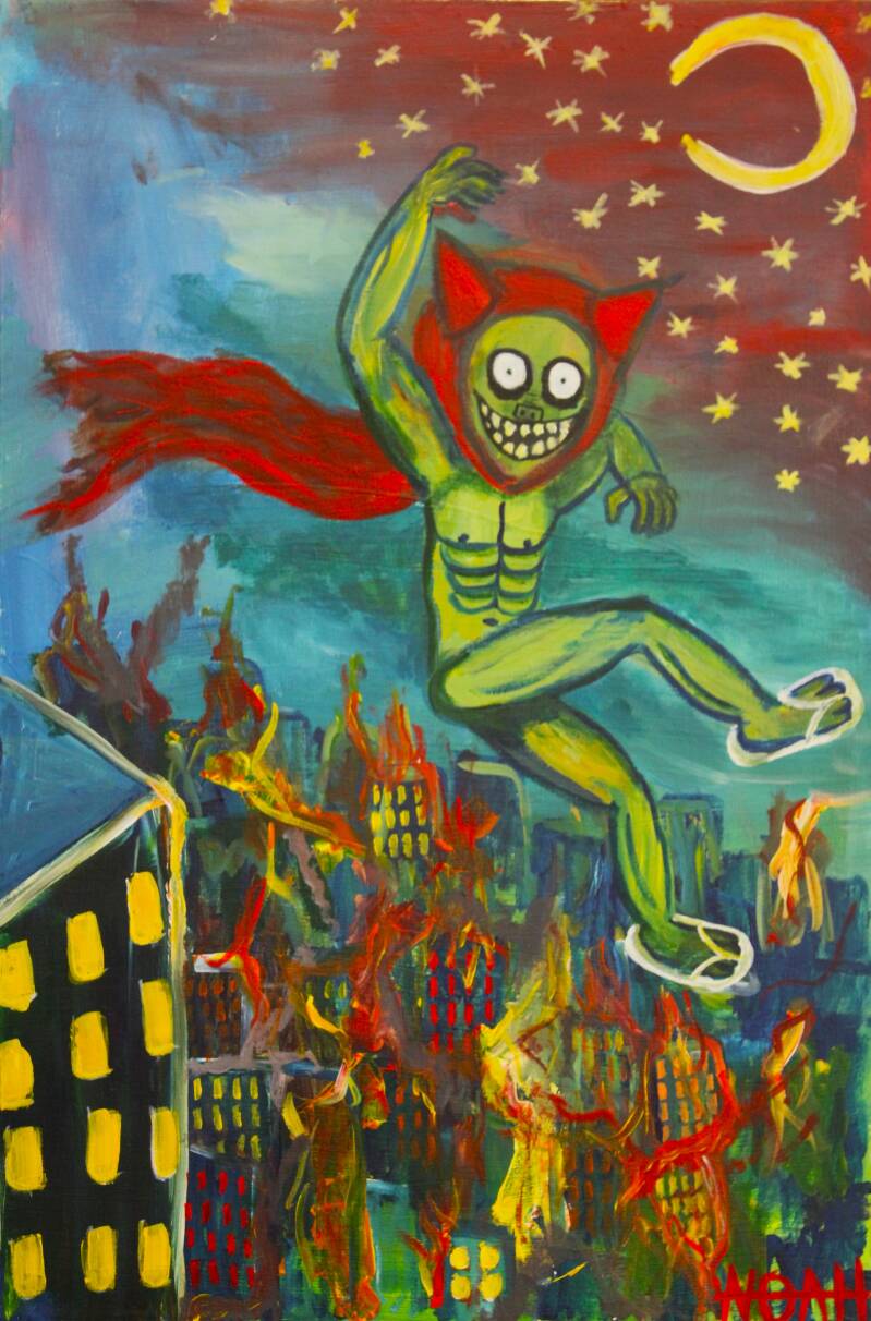 Estrellas Ardientes - Acrylic Paint on Canvas - 36" x 24"