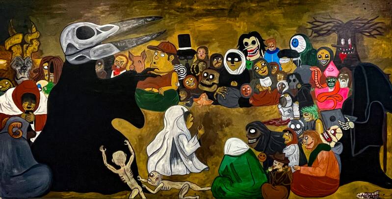 The Witches Sabbeth - Acrylic Paint on Wood Panel - 96" x 48"