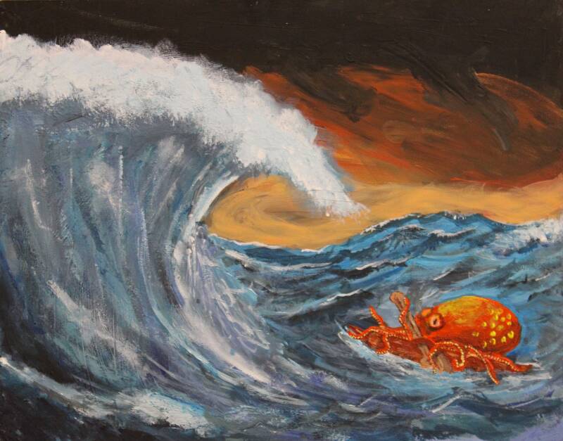 Self Portrait - Acrylic Paint on Canvas Board - 11" x 14"