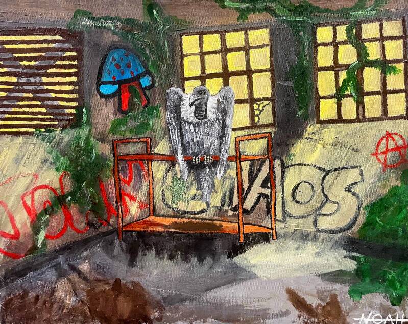 Intrusion - Acrylic Paint on Canvas - 16" x 20"