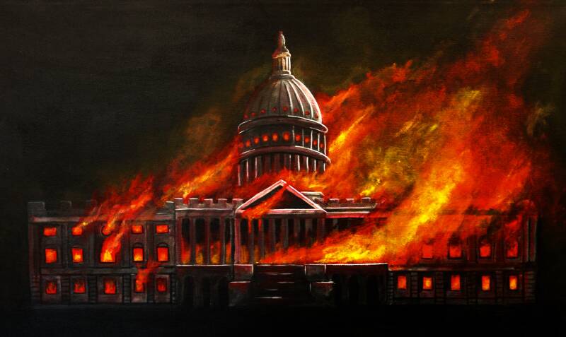 The Capitol - Acrylic Paint on Canvas - 18" x 24"