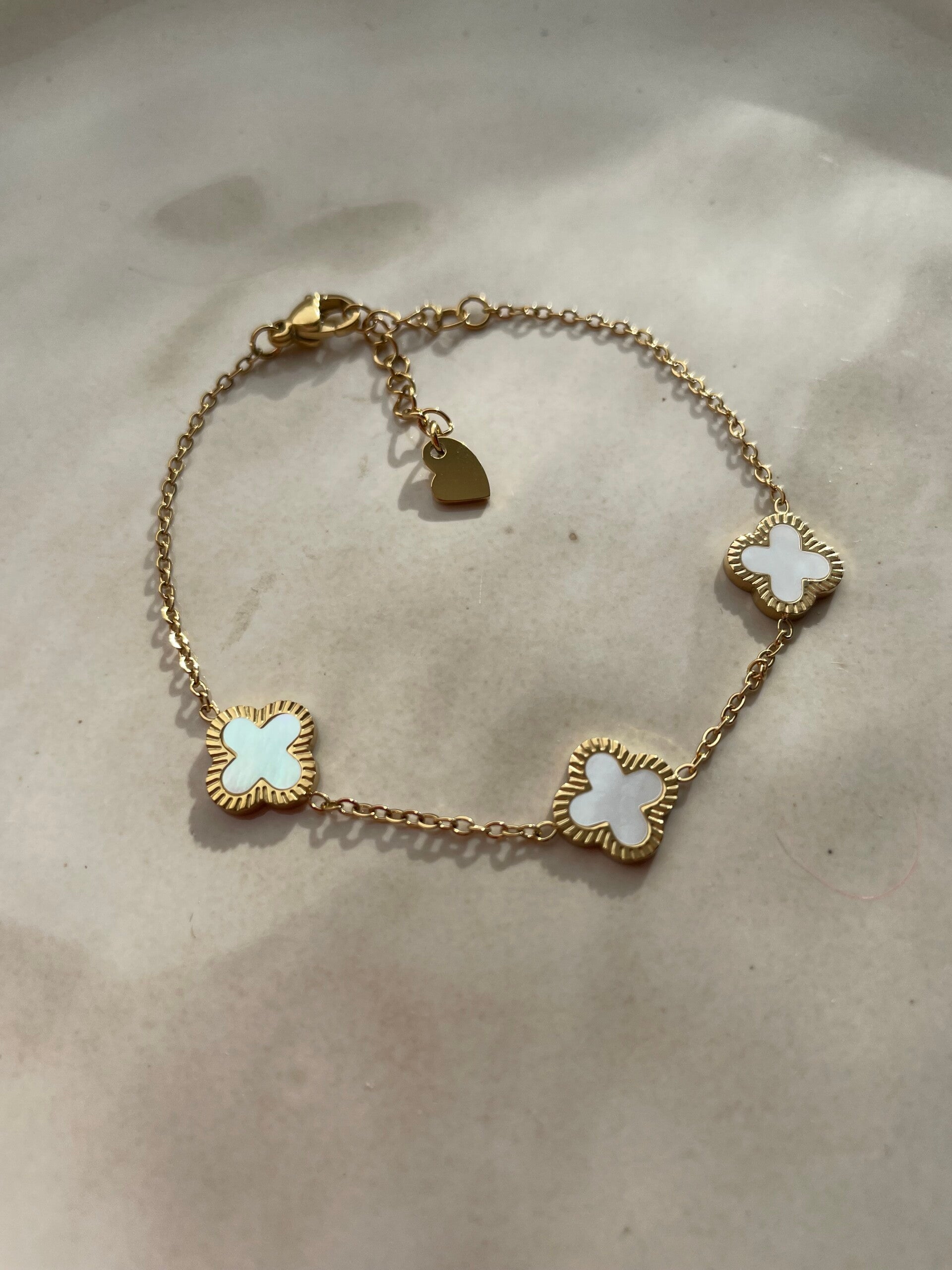 Clover bracelet shine gold