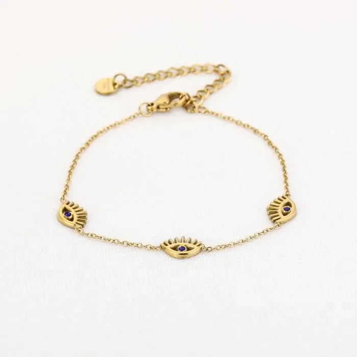 eye bracelet gold