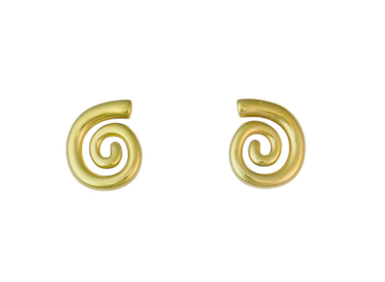 Swirl earrings gold