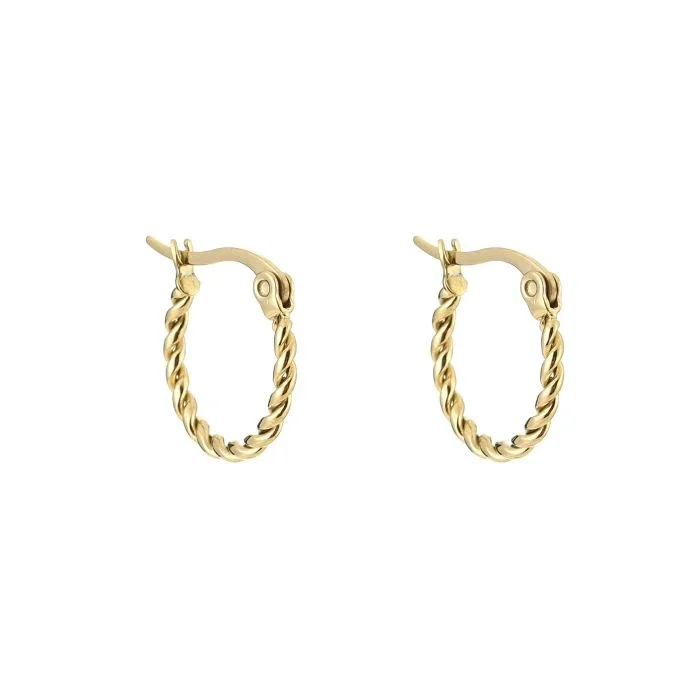 Mini twisted hoops gold
