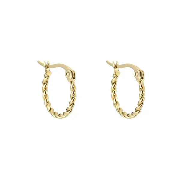 Mini twisted hoops gold