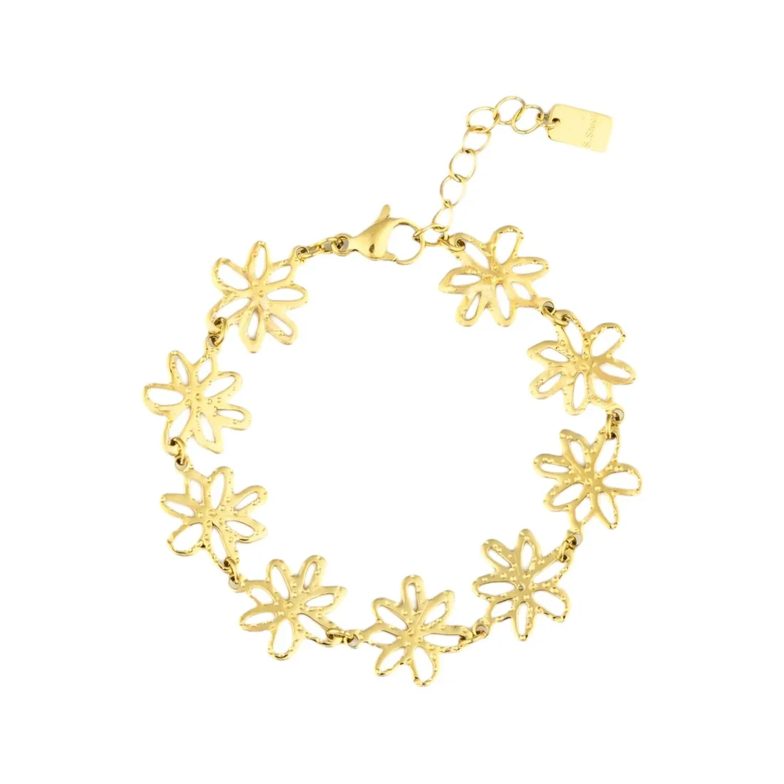 Flowers bracelet gold