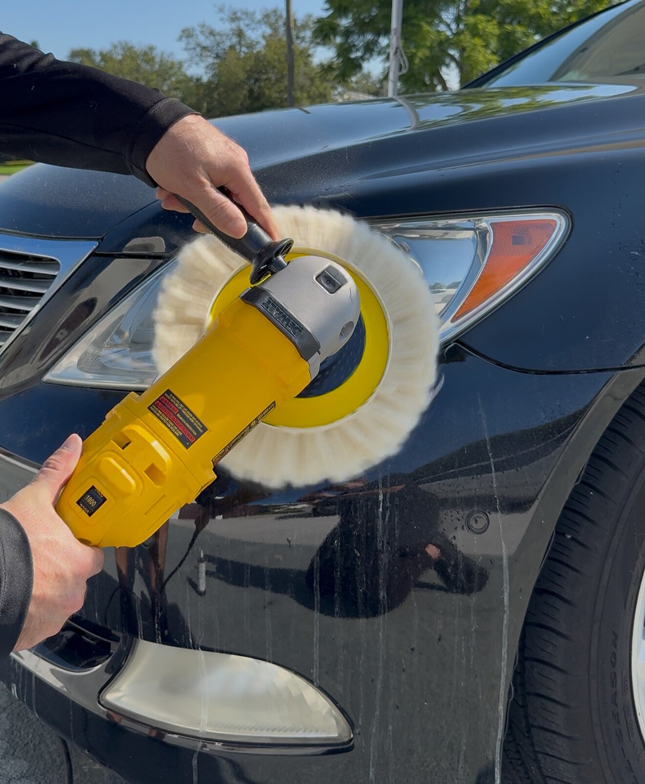 Headlight restoration polishing My Detail Guy