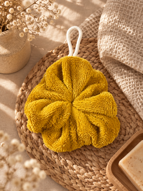 Fleur de douche moutarde