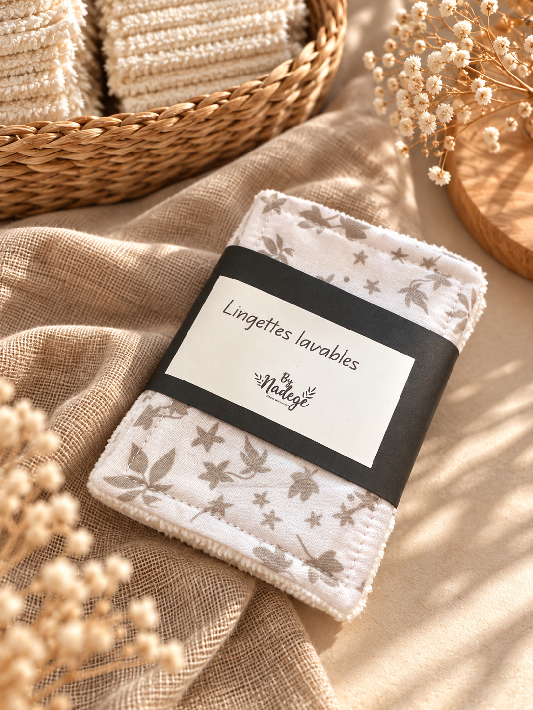 Lot de 5 lingettes lavables