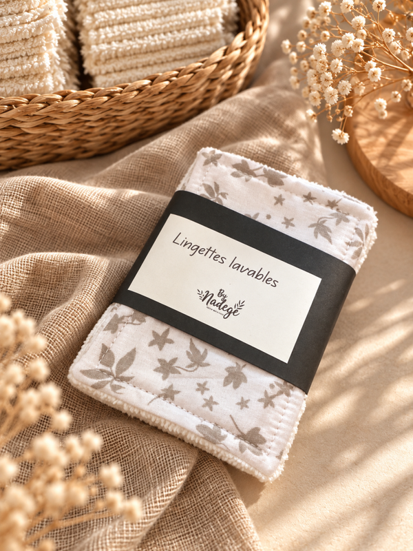 Lot de 5 lingettes lavables