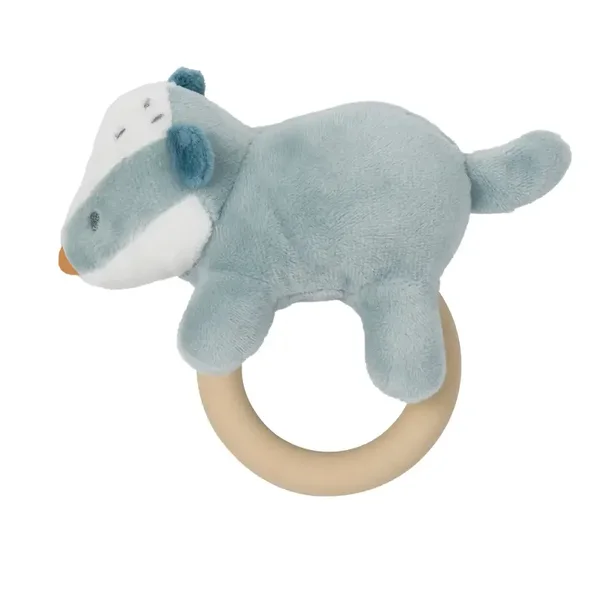 Hochet avec Anneau en Silicone Blaireau Felix Nattou