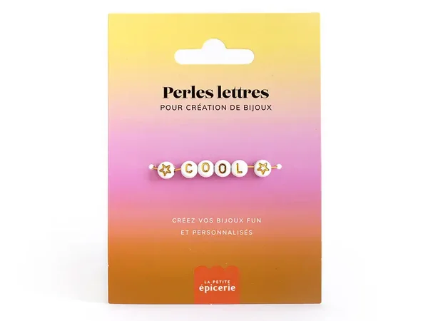 Perles lettres "Cool" pour bracelet à personnaliser