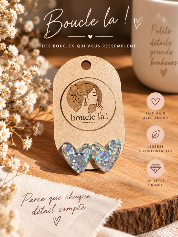 Boucles d’oreilles boucle la ❤️