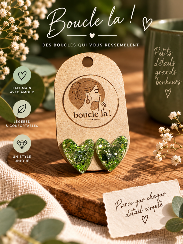 Boucles d’oreilles boucle la ❤️