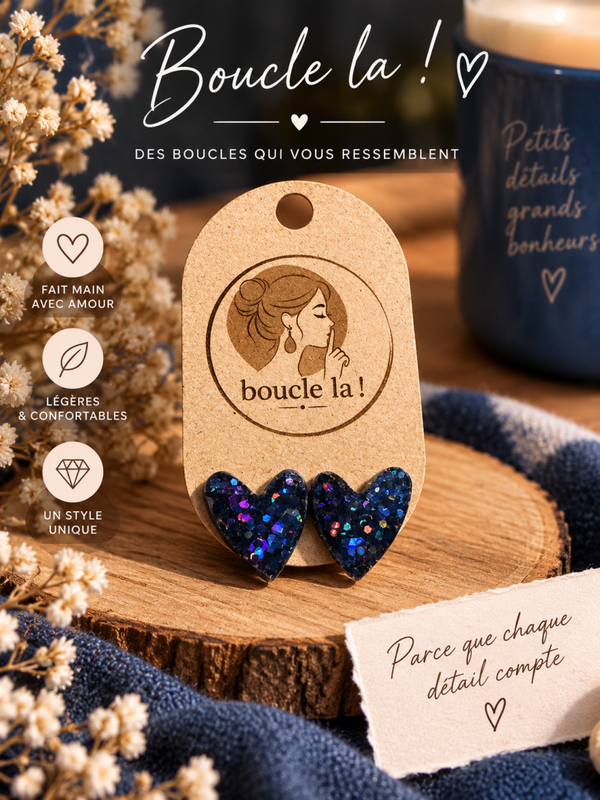 Boucles d’oreilles boucle la ❤️