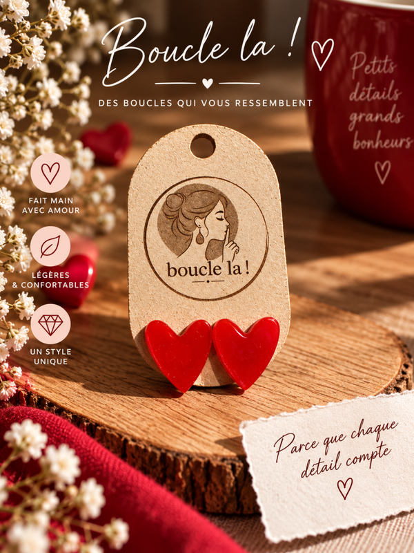Boucles d’oreilles boucle la ❤️