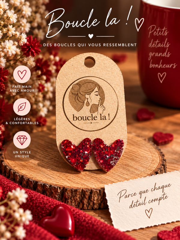 Boucles d’oreilles boucle la ❤️