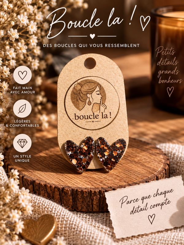 Boucles d’oreilles boucle la ❤️