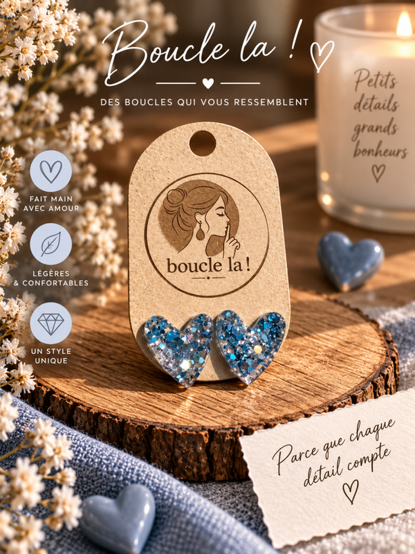 Boucles d’oreilles boucle la ❤️