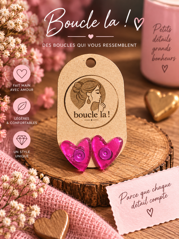 Boucles d’oreilles boucle la ❤️