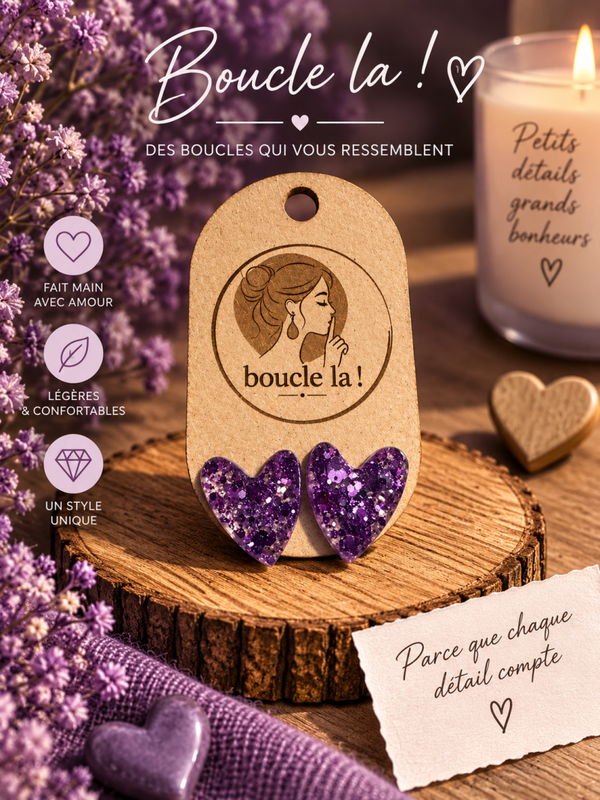 Boucles d’oreilles boucle la ❤️