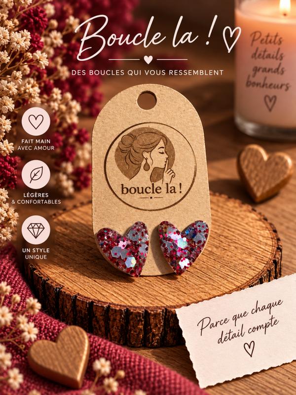 Boucles d’oreilles, boucle la ❤️