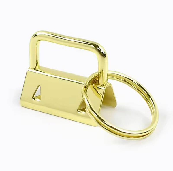 Attache porte-clés et sangle 25mm Gold