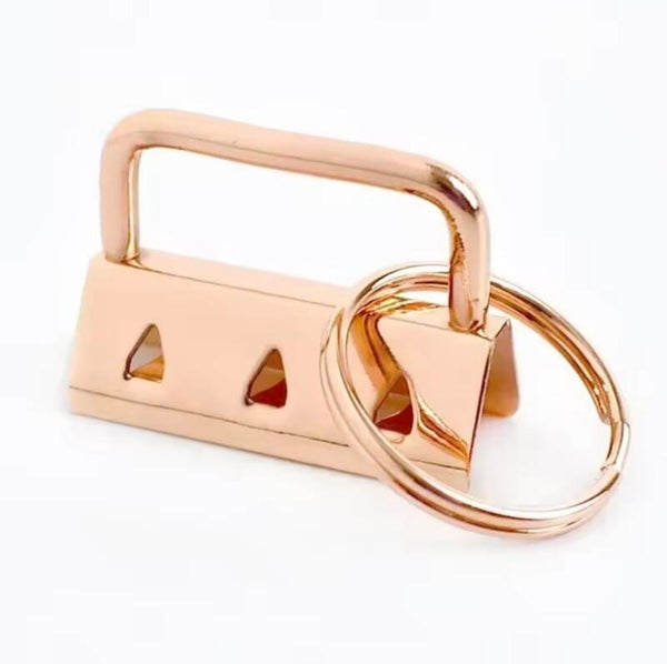 Attache porte-clés et sangle 25mm rose gold