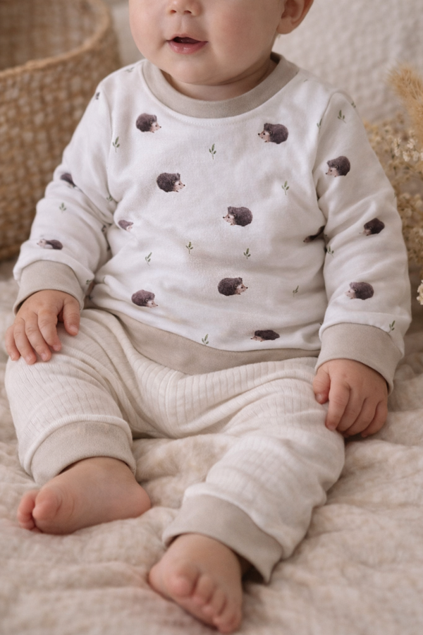 Pull hérisson beige