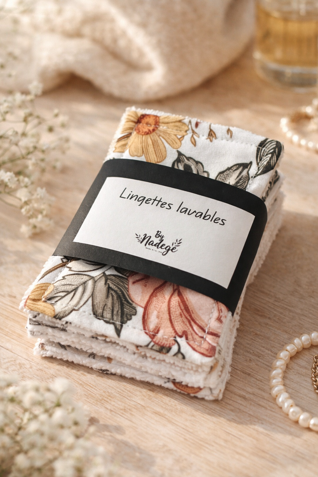 Lot de 5 lingettes lavables