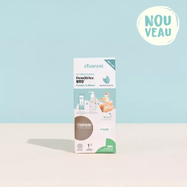 Kit Découverte Dentifrice Kids Menthe Douce (1 bouteille + 1 stick)