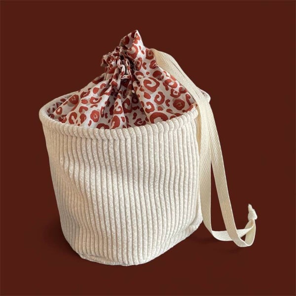 Panière ronde leopard